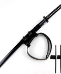 Katana Sword Belt For Cosplay And Pirate Adventures, All Leather Belt With Three Sword Sleeves, Black, Rugged Gear