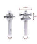 Shaker Style Router Bit Set For Stile And Rail Cabinets On Plywood Panels, Carbide Tipped, 1/2 Inch Shank, 13/16 Inch Cutting Length