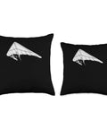 Funny Hang Glider Art Throw Pillow For Men And Women Hang Gliding Lover Gift Air Sport Enthusiast Decor Double Sided Print Cushion