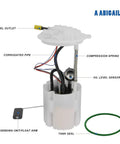 Top Shelf Fuel Pump Module For Jeep Liberty Dodge Nitro with parts labeled, including fuel outlet and sending unit, showcasing detailed design.