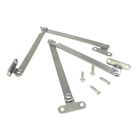 Two Pack Pro-Grade Stainless Steel Folding Pull Rods For Cabinet Doors with screws
