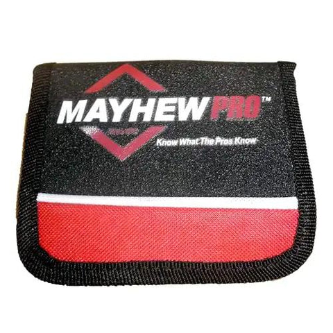 Black and red Mayhew Pro pouch for Screw Extractor Set 5 Piece With Black Oxide Finish For Removing Broken Or Seized Screws Made In USA Includes 36961 36962 36963 36964 36965 By Mayhew Tools
