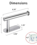 Dimensions of 3M Self Adhesive Toilet Paper Holder No Drilling Wall Mount Stainless Steel 304 Brushed Nickel, 6.2 x 3.1 x 1.7 in
