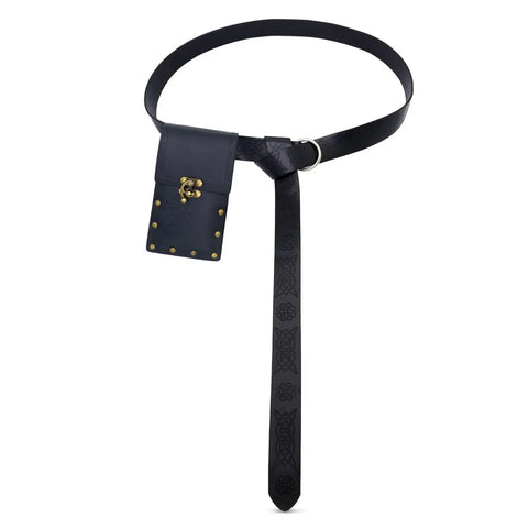 Badass Vintage Medieval Cosplay Belt For Men With Embossed Pu Leather Strap And Easy Adjust Buckle That Fits Snug And Looks Cool For Festivals Parties And Stage Wear.