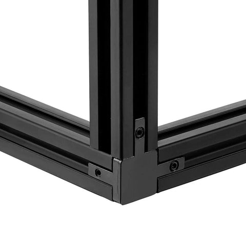 3 Way End Corner Bracket Solid Connectors For 2020 Series 6mm Slot Aluminum Profile Black, durable corner joint for industrial frames