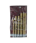 Image of Brass Punches 5 Piece Set For Delicate Metalwork in packaging, featuring softer punching to prevent dents, with chamfered heads.