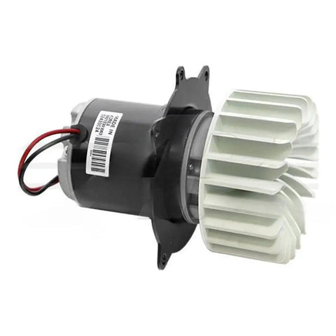 Side view of AC Blower Motor For Excavators Direct Fit Replacement AH235219 Standard Replacement Part showing cooling fan blades.