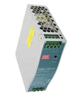 EDR-150-24 24V DIN Rail Power Supply, silver metal housing with vented top and terminal blocks