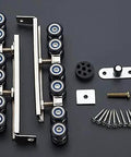 Rock Solid Zinc Alloy Window And Sliding Door Rollers Butter Smooth Ride 12 Wheel Double Nylon Pulleys heavy duty kit parts with screws.