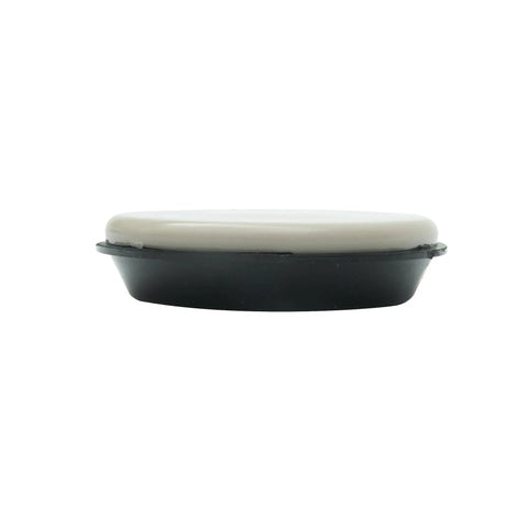 Side view of 1-3/4 Inch Round Slide Glide Furniture Cups Reusable Black 4 Pack For Sofas Tables Beds And Dressers, Easy To Slide