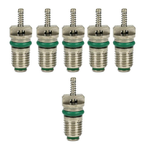 12 Pack Valve Core Kit For R134A Car Air Conditioning System Replacement Schrader Stem Cores with green gaskets