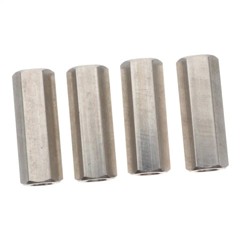 Four Pack Stainless Steel Hexagon Coupling Nuts M6x30mm Heavy Duty Threaded Bar Connectors For Hardware Fastening And Repair Projects Durable Corrosion Resistant Workhorse Set, four hex nuts