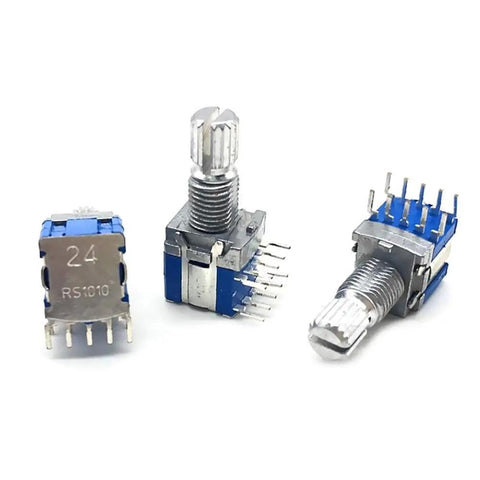Rotary Encoder Set Of 5 Pieces RS1010 Band Switch 1 Pole 5 Position 2 Pole 4 Position Or 3 Position Metal Silver Blue