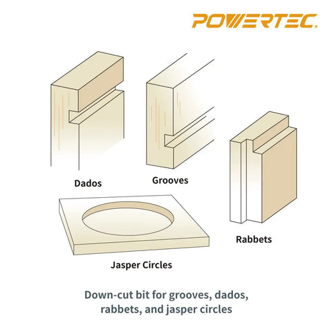 Hard Hitting Tungsten Carbide Upcut Spiral Router Bit With One Quarter Inch Shank One Eighth Inch Cutting Diameter for dados and grooves