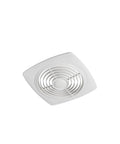8 Inch Bath Exhaust Fan With 160 CFM And 5.0 Sones White Finish shown from below