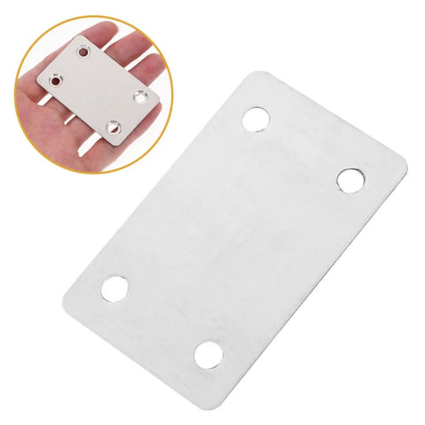 Heavy Duty Flat Corner Brackets 30 Pieces Stainless Steel Furniture Bracing For Wood Shelves 19mm Hole Spacing in hand