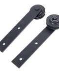 Carbon Steel Sliding Door Track Rail Pulley Wheel Roller Set 2 Pack for Kitchen Bedroom Wardrobe and Storage Room Doors with Smooth Low Noise Operation Quiet Glide Durable Lightweight Rails Easy Install Long Lasting Hardware
