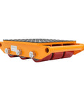 Big Load Ready Heavy Duty 33069 Lb Machinery Skate With 360 Degree Rotating Rollers For Moving Heavy Equipment In Warehouses Or On Job Sites Reinforced Nut Dolly Industrial Transport Gear Yellow, orange steel cargo trolley with red rollers