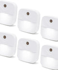 Six Pack Plug In LED Night Lights With Dusk To Dawn Sensor displayed against white background