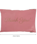 Pink 15x27cm Self Sealing Poly Mailer Bags Pack Of 100 Tear-Resistant Shipping Mailers For Small Business with 'Thank You' text