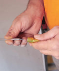 Man using HVAC Multi Bit Pocket Screwdriver 3in1 With Phillips Slotted And Schrader Bits Concealable Tip And Pocket Clip