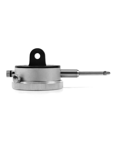 Side view of Two Pack 0 To 1 Inch Dial Indicator With Carbide Anvil And 0.001 Inch Resolution, Interchangeable Flat And Lug Back, 2 Inch Dial