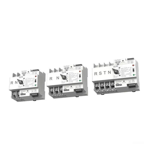 WiFi Smart Dual Power Automatic Transfer Switch 125A With Timer Relay For ATS, Supports 110V, 220V And 400V, 2 Pole, three views