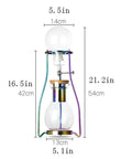 Craft Hella Smooth Cold Brew Coffee And Iced Tea With This No Sweat Dripper showcasing dimensions and design, including glass carafe.