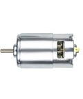 DC Spindle Motor For Mini CNC Router 997, 400W, 12-48V DC, 0.99 N.m Torque, side view showing metal casing and shaft