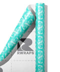 Tie Dye Seafoam Spiral Matte Vinyl Film Wrap For Cars 59 Inch By 11 Foot Sheet Roll with air egress channels, close-up view.