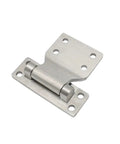 Heavy Duty 304 Stainless Steel Large Strap Hinges 2 Pack Top Shelf Outdoor And Industrial Hardware Premium Metal Pivot Braces close-up view.