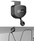 EV Charger Cable Retractor Ceiling Mount Tangle Free Cord Organizer Ditch The Cord Chaos For A Slick Garage Setup Smart Auto Return, black housing.