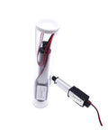 Heavy Duty Electric Linear Actuator Delivers Smooth Push Pull Action Powered By A Trusty DC 12V Motor in a transparent tube.