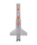 Killer Precision Adjustable Router Circle Cutting Jig With Heavy Duty Stainless Frame showing stainless steel guide with radius adjustment knobs.