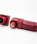 Pro Level Heavy Duty Right Angle Plug And Socket Connector For 8Mm 25Sq Mm Wiring Red Ip65 Touchproof Busbar Lug Quick Swap assembly