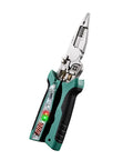 Premium Wiring Organization Tester Pliers With Type C Charging And NCV Detection, chrome alloy steel blades, ergonomic textured handles.