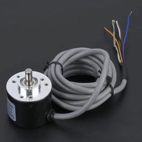 Incremental Rotary Encoder For Precision Motion, 5 To 26V DC Supply, 38mm Body, NPN Open Collector Output ABZ Signals, Three Phase 2500 PPR