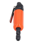 Powerhouse Pneumatic Straight Die Grinder For Smoothing Out Rough Edges And Killing Rust Spot On with orange body and black accents.