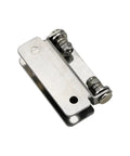 Hinge plate, stainless steel, 180-degree free-rotating torque-damping hinge, single piece