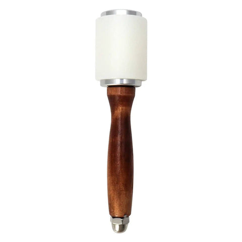 Front view of 8 Inch Leather Carving Hammer for DIY Leathercraft Mallet with Nylon Head and Wood Handle Pro Grade for Stamping Tooling