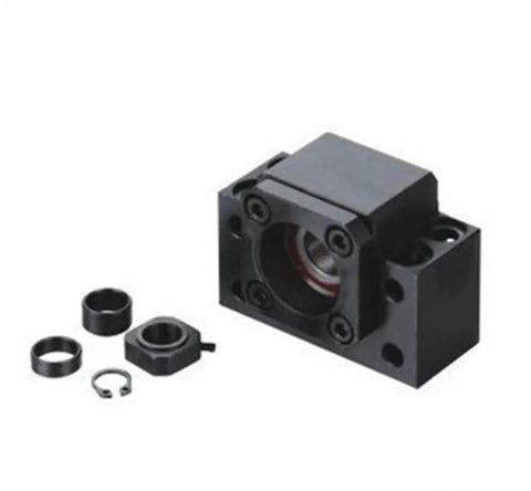 Heavy Duty CNC Ballscrew End Support Kit With 1 Inch Bearing Blocks For Precision Linear Motion Systems Made From Top Grade Chrome Steel showing bearing block and accessories.
