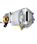 Electric AC Compressor For Hyundai Kona 2022 R134a Refrigerant AC Condenser Pump Oe 97701k4000 side view with connections.