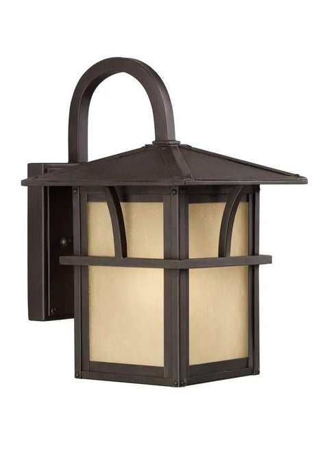 Statuary Bronze Outdoor Wall Lantern, 1 Light, Weatherproof Aluminum Construction, Wet Location Rated, cETL Listed