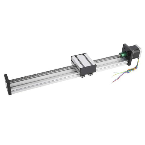 Heavy Duty NEMA 17 Linear Guide Stage Actuator featuring 0808 lead screw rail, aluminum construction, designed for CNC routers.