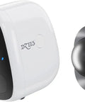 Solar Powered Wireless Outdoor Security Camera With 2K FHD, Siren And Spotlight, sleek design, weatherproof, mounting bracket.