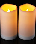 Solar Flameless Candles Outdoor Waterproof Led Lantern Lights Dusk To Dawn Flicker Reusable 3D Wick Candles glowing