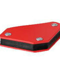 Red welding magnet from Six Piece Welding Magnet Set With Fixed Angles And Right Angle Positioners, strong suction, heavy duty
