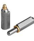 Weldable hinge with grease zerk; galvanized steel components with brass fittings, 2 pieces shown