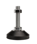 Premium Adjustable Furniture Leveling Feet With Rugged M8 Through M20 Threads Carbon Steel Swivel Legs and Heavy Duty Nylon Bases close-up view