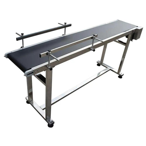 PVC Flat Conveyor Belt System for Packaging Machines Built Tough Adjustable Speed Industrial with Double Guardrail